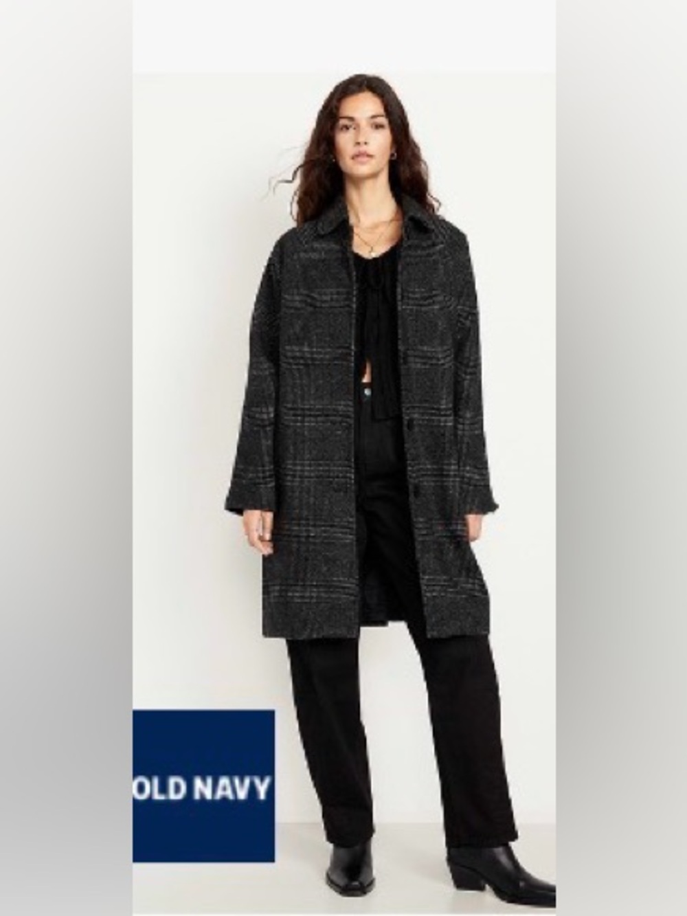 Old Navy Relaxed Button-Front Mac Coat